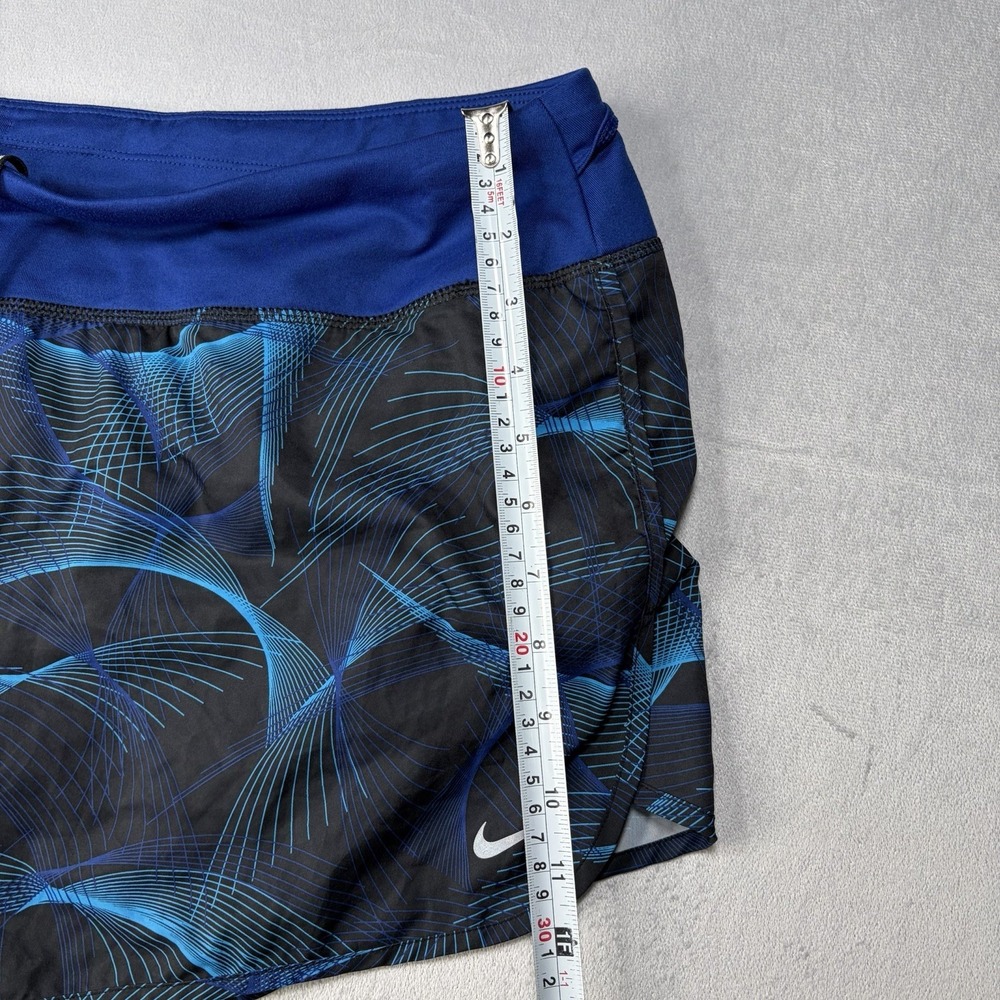 Nike Shorts Women's Size 2XL Dri-Fit Running Shorts Black Blue Activewear - Picture 6 of 11